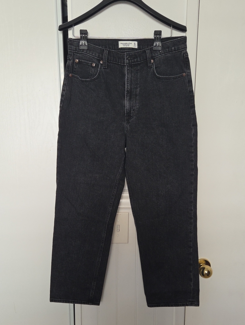 Abercrombie & Fitch Black Relaxed Straight Jeans